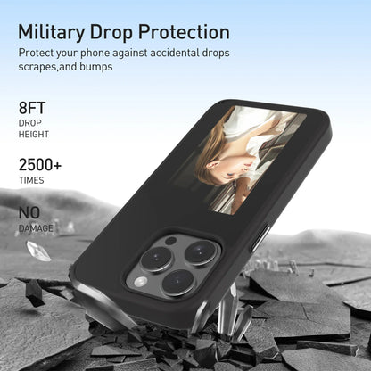 Revolutionary DIY Phone Case with E-Ink Display and NFC - Shockproof Protection for iPhone 16/15/14/13 Pro Max